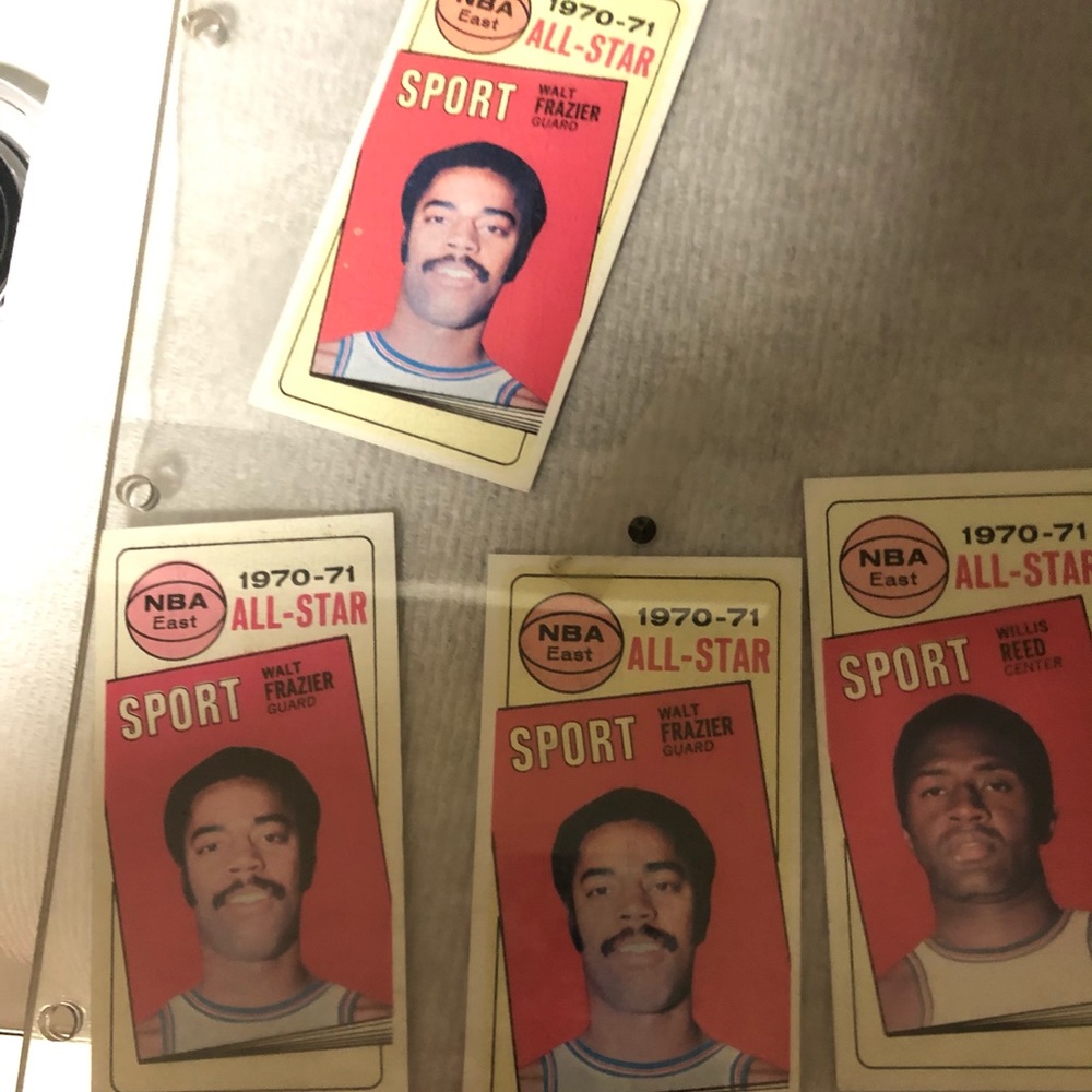 Topps Walt Frazier 3 cards 1 cards d Willis Reed